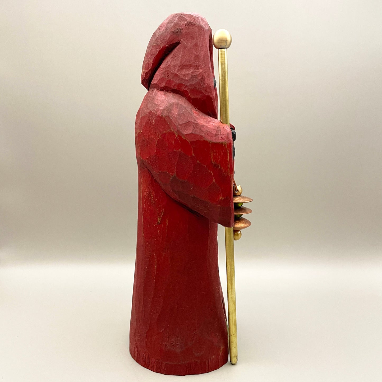 Alien Santa Wood Carving