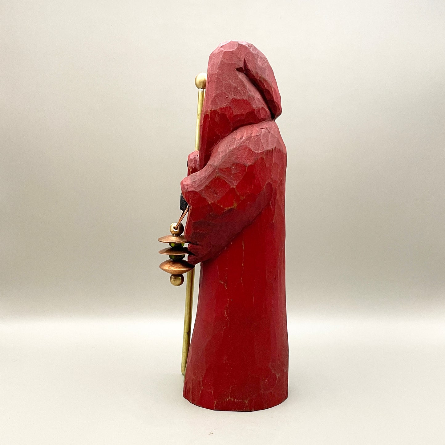 Alien Santa Wood Carving