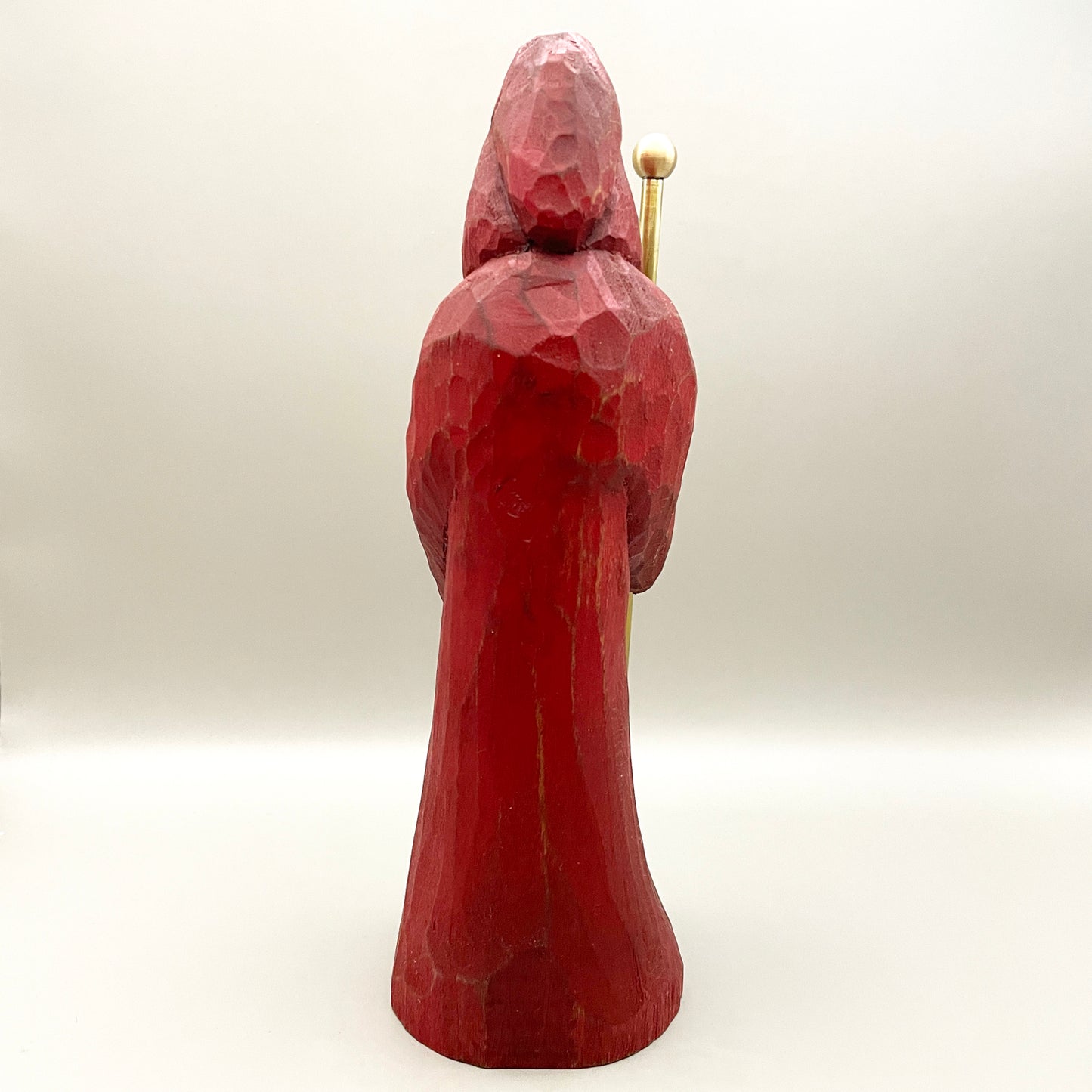 Alien Santa Wood Carving