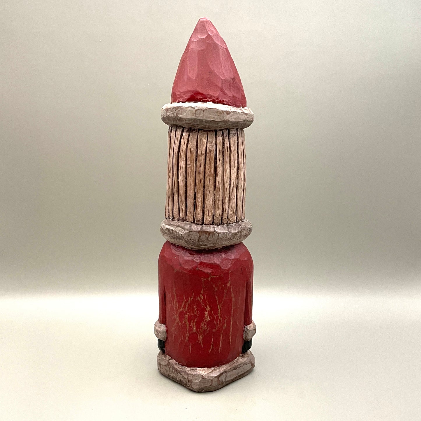 Six Eyed Santa Wood Carving