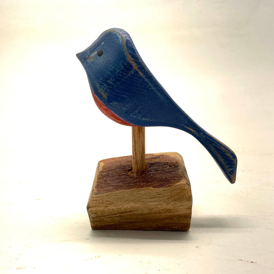 Carved Wood Bluebird 001