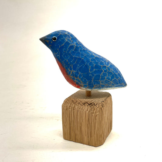 Carved Wood Bluebird 002