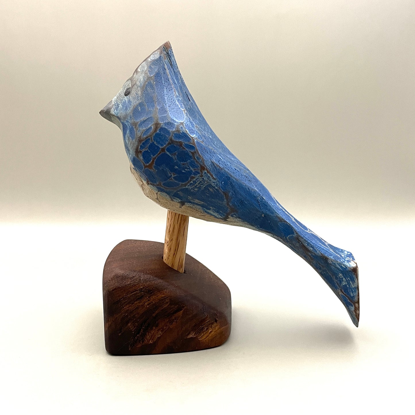 Carved Wood Blue Jay