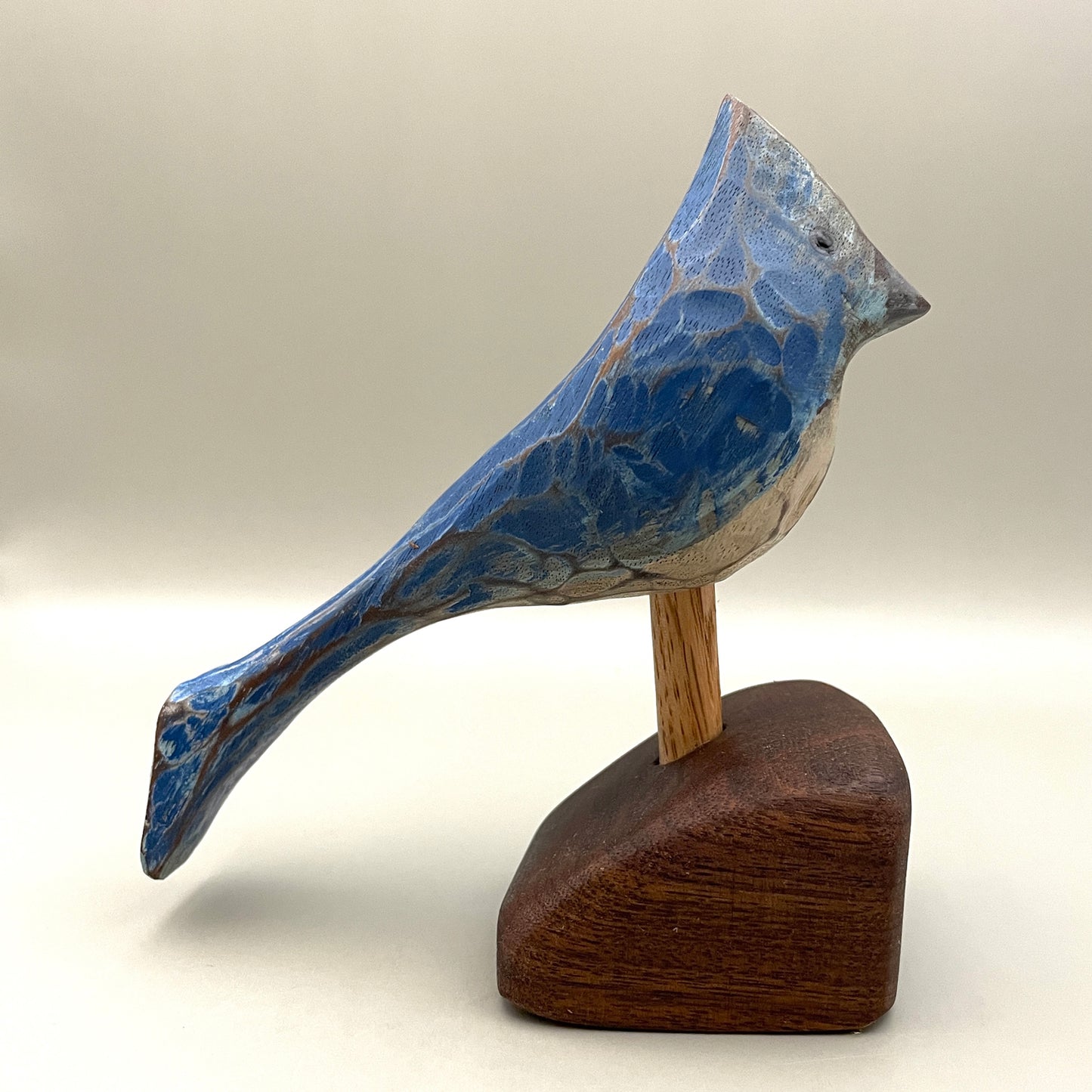 Carved Wood Blue Jay