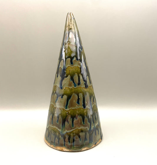 Folk Art Pottery Christmas Tree Decoration - 0001